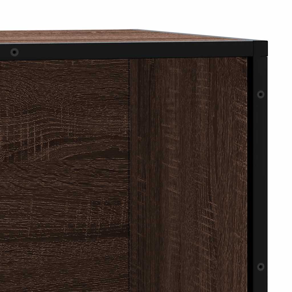 cipőpad barna tölgy 80x40x53,5 cm Gépi fa és fém