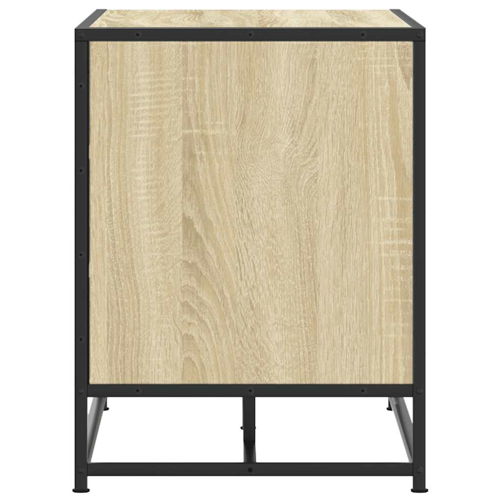 cipőpad Sonoma tölgy 84x40x53,5 cm Gépelt fa és fém