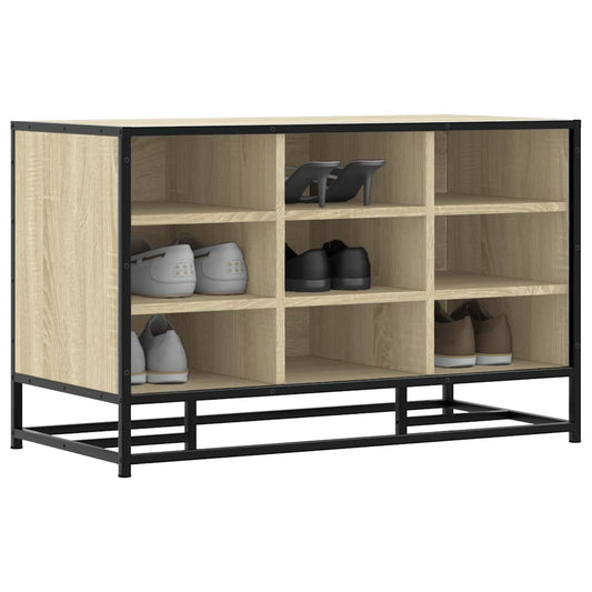 cipőpad Sonoma tölgy 84x40x53,5 cm Gépelt fa és fém