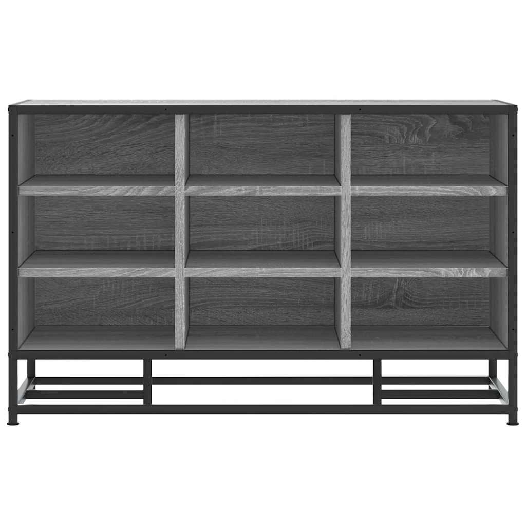 cipőpad szürke Sonoma 84x40x53,5 cm Gépi fa és fém