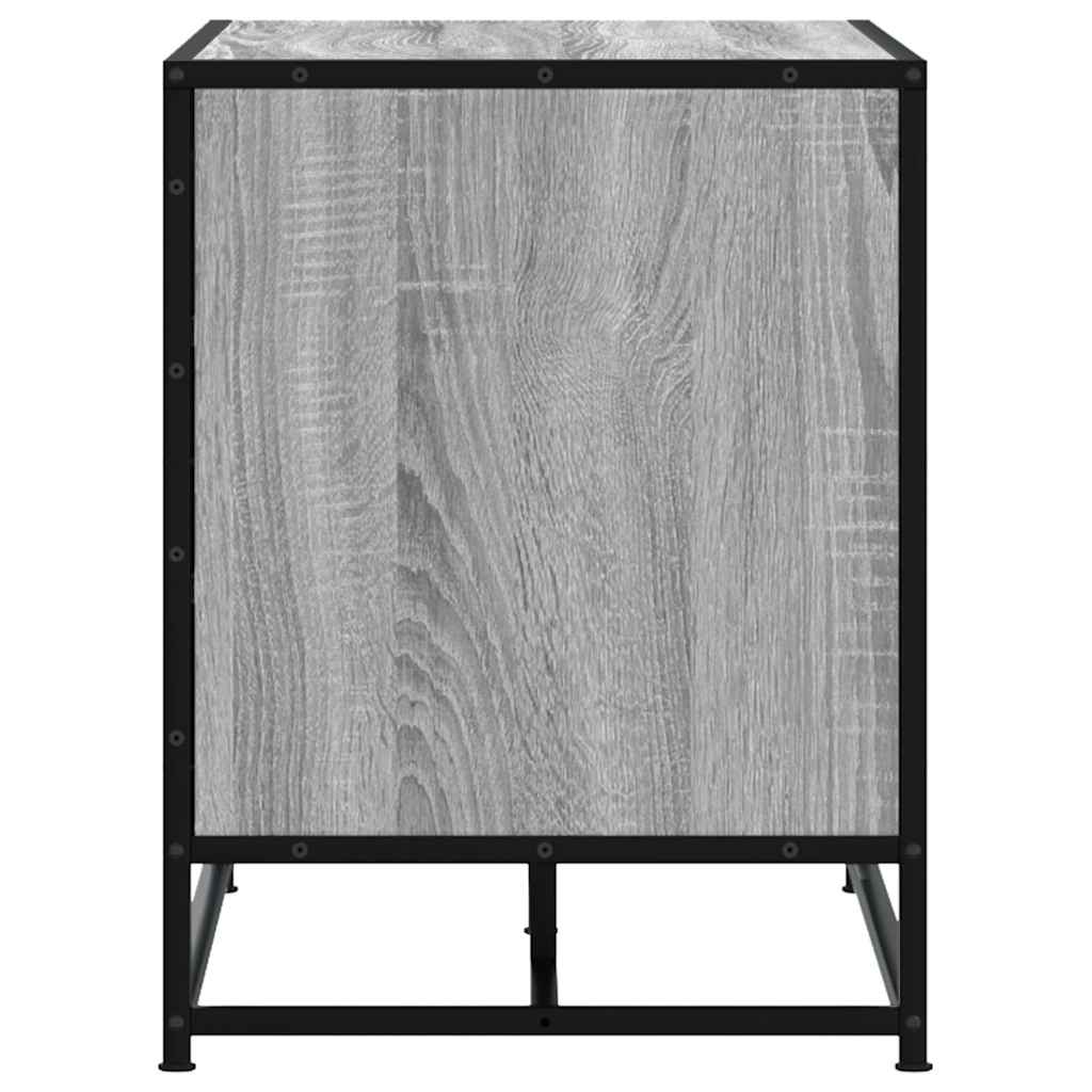 cipőpad szürke Sonoma 84x40x53,5 cm Gépi fa és fém