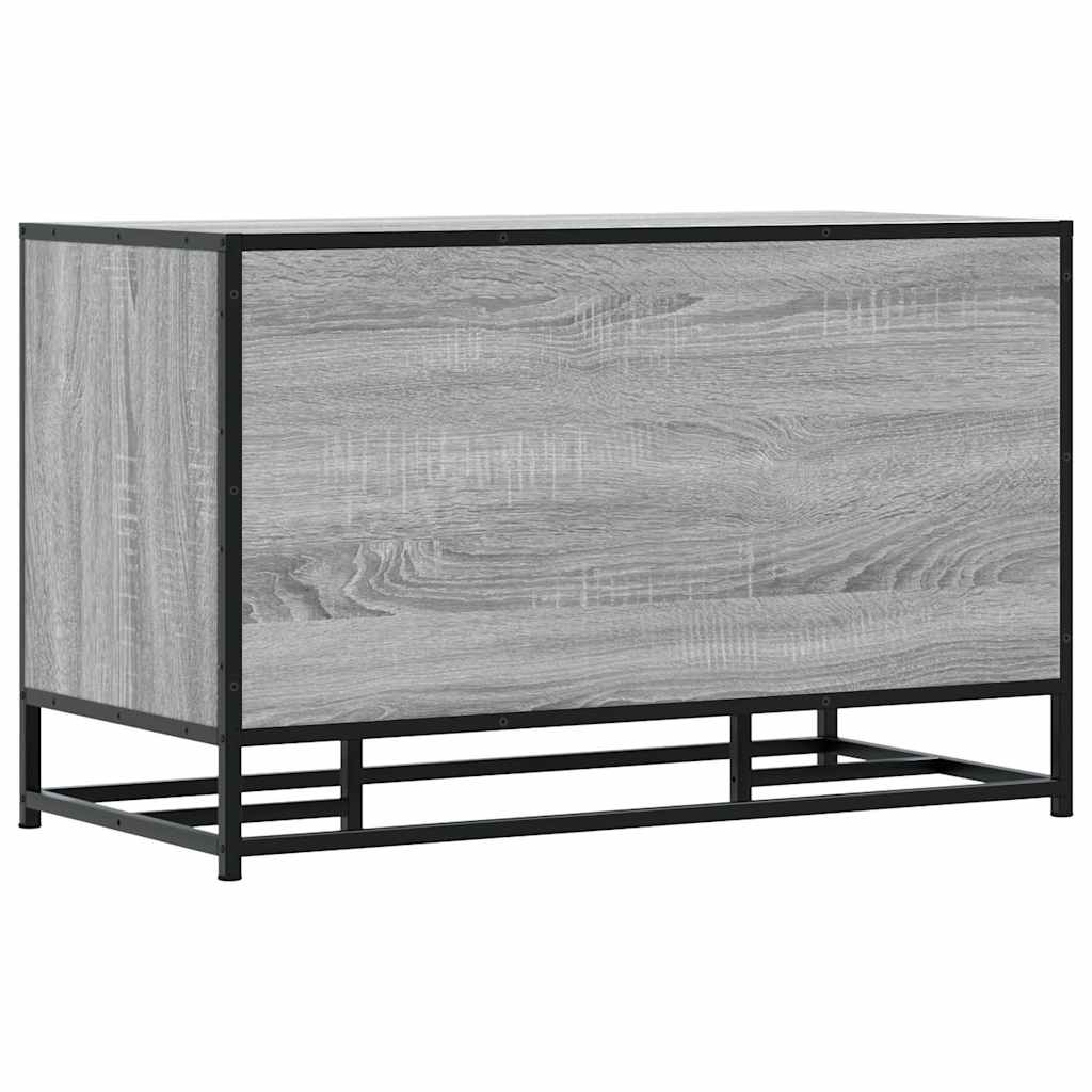 cipőpad szürke Sonoma 84x40x53,5 cm Gépi fa és fém