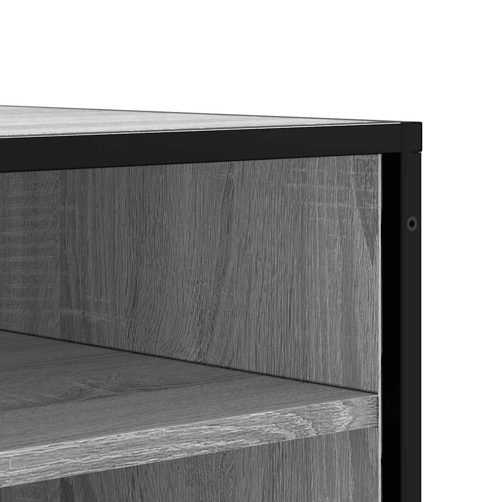 cipőpad szürke Sonoma 84x40x53,5 cm Gépi fa és fém