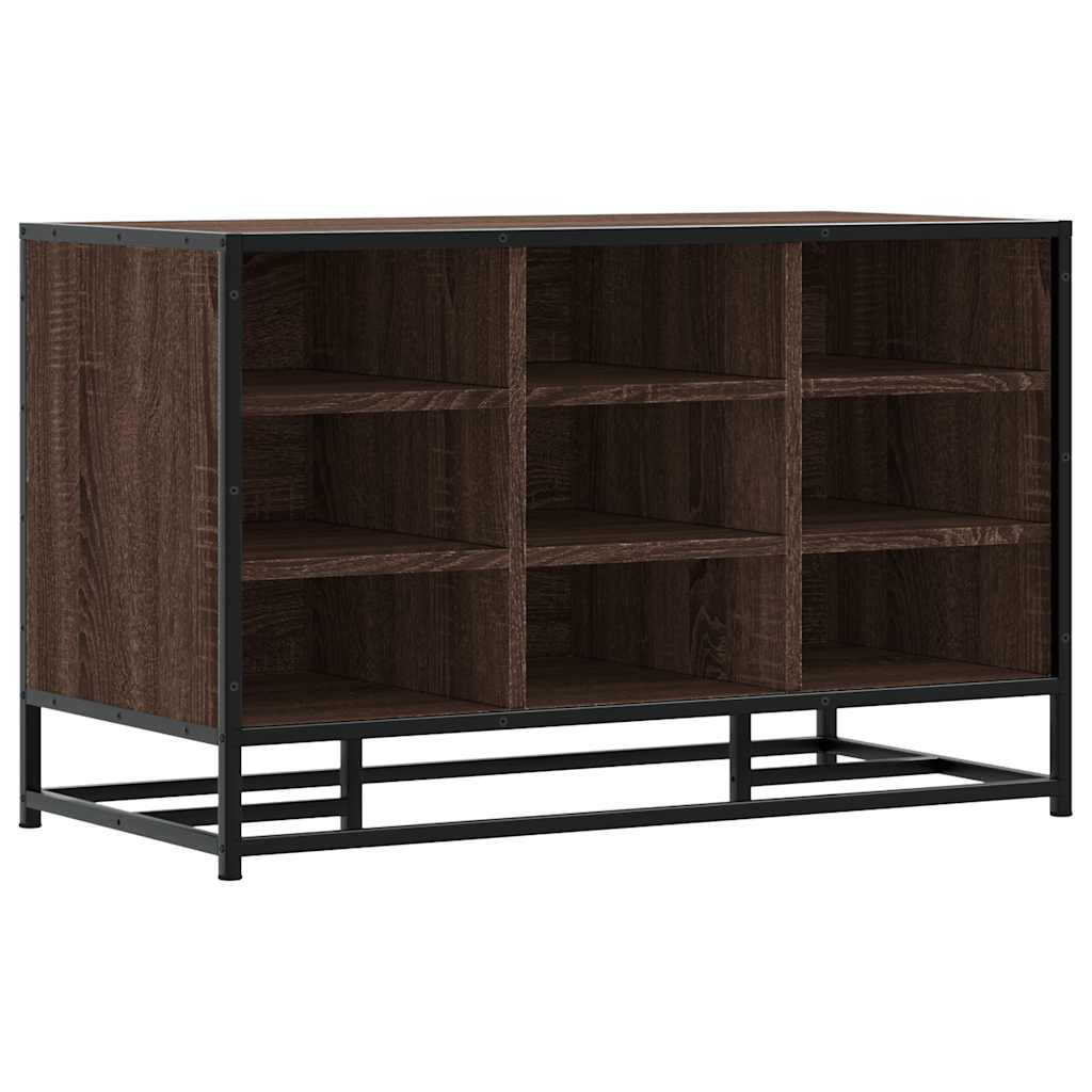 cipőpad barna tölgy 84x40x53,5 cm Gépi fa és fém