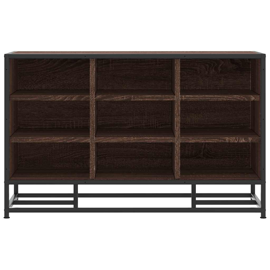 cipőpad barna tölgy 84x40x53,5 cm Gépi fa és fém