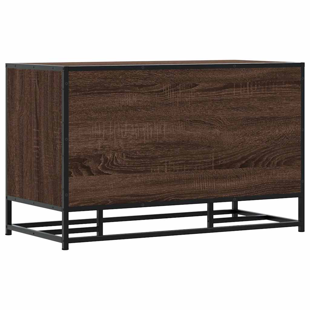 cipőpad barna tölgy 84x40x53,5 cm Gépi fa és fém