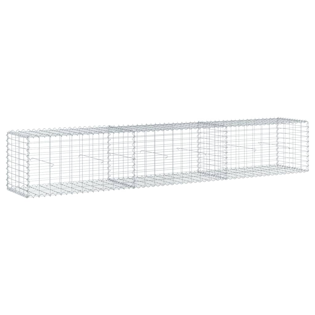 horganyzott vas gabion kosár fedéllel 300 x 50 x 50 cm
