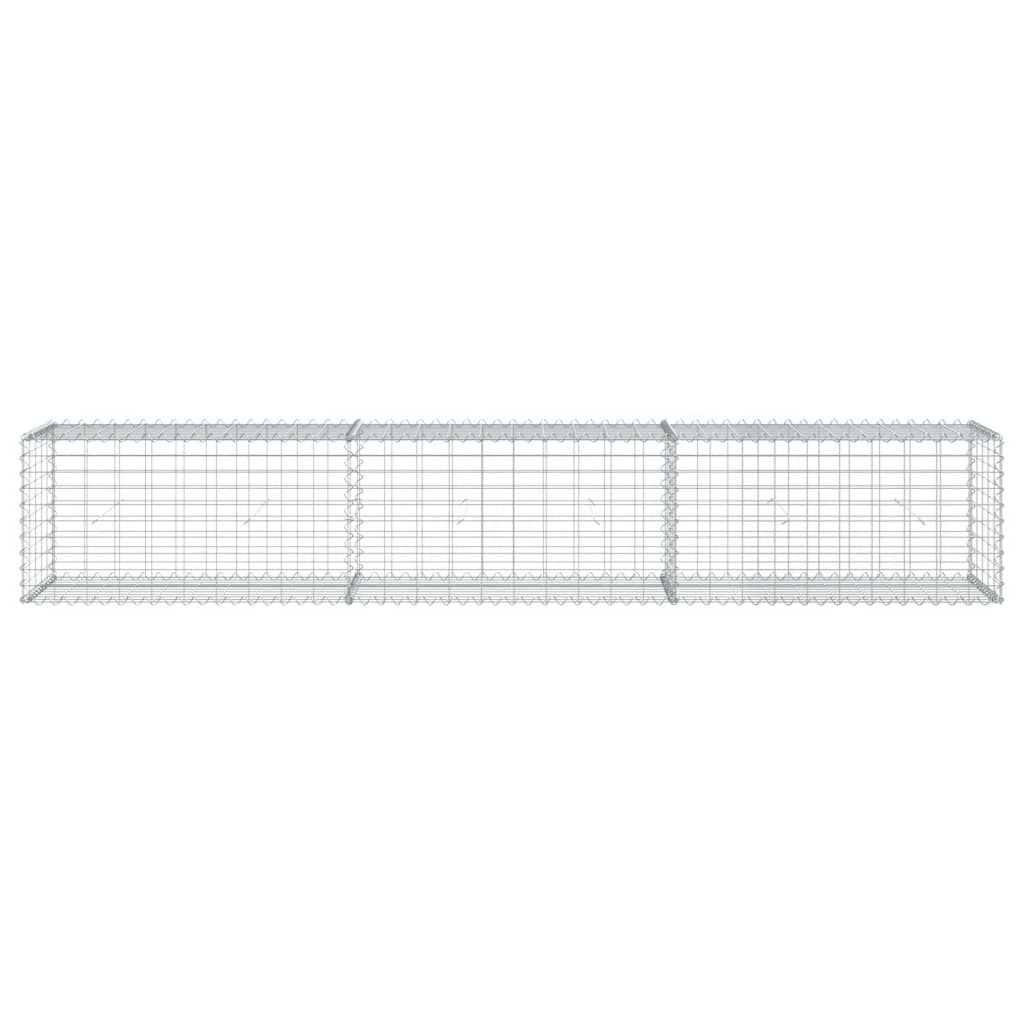 horganyzott vas gabion kosár fedéllel 300 x 50 x 50 cm