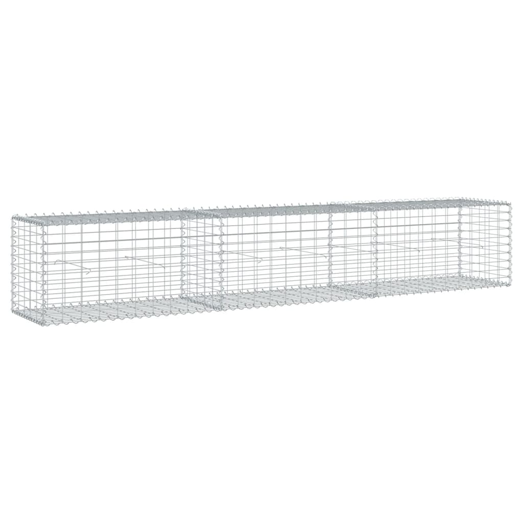 horganyzott vas gabion kosár fedéllel 300 x 50 x 50 cm