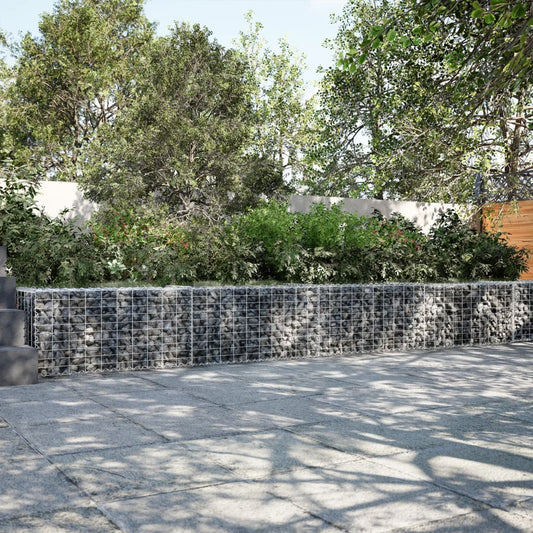 horganyzott vas gabion kosár fedéllel 500 x 50 x 50 cm
