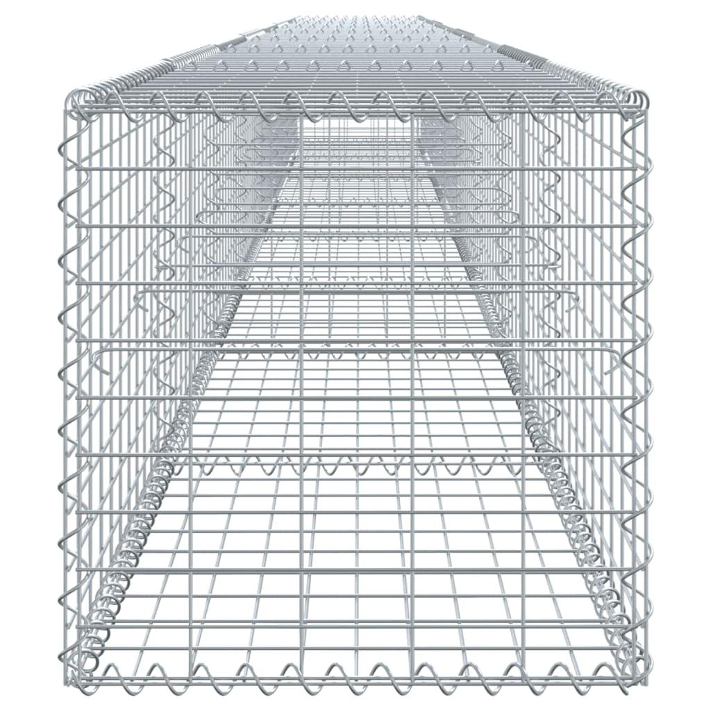 horganyzott vas gabion kosár fedéllel 800 x 50 x 50 cm