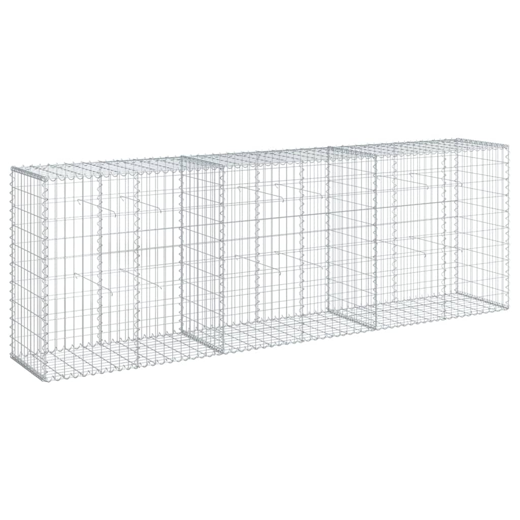 horganyzott vas gabion kosár fedéllel 300 x 50 x 100 cm