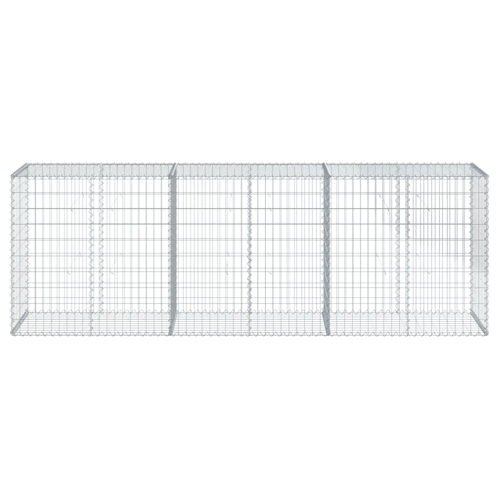 horganyzott vas gabion kosár fedéllel 300 x 50 x 100 cm