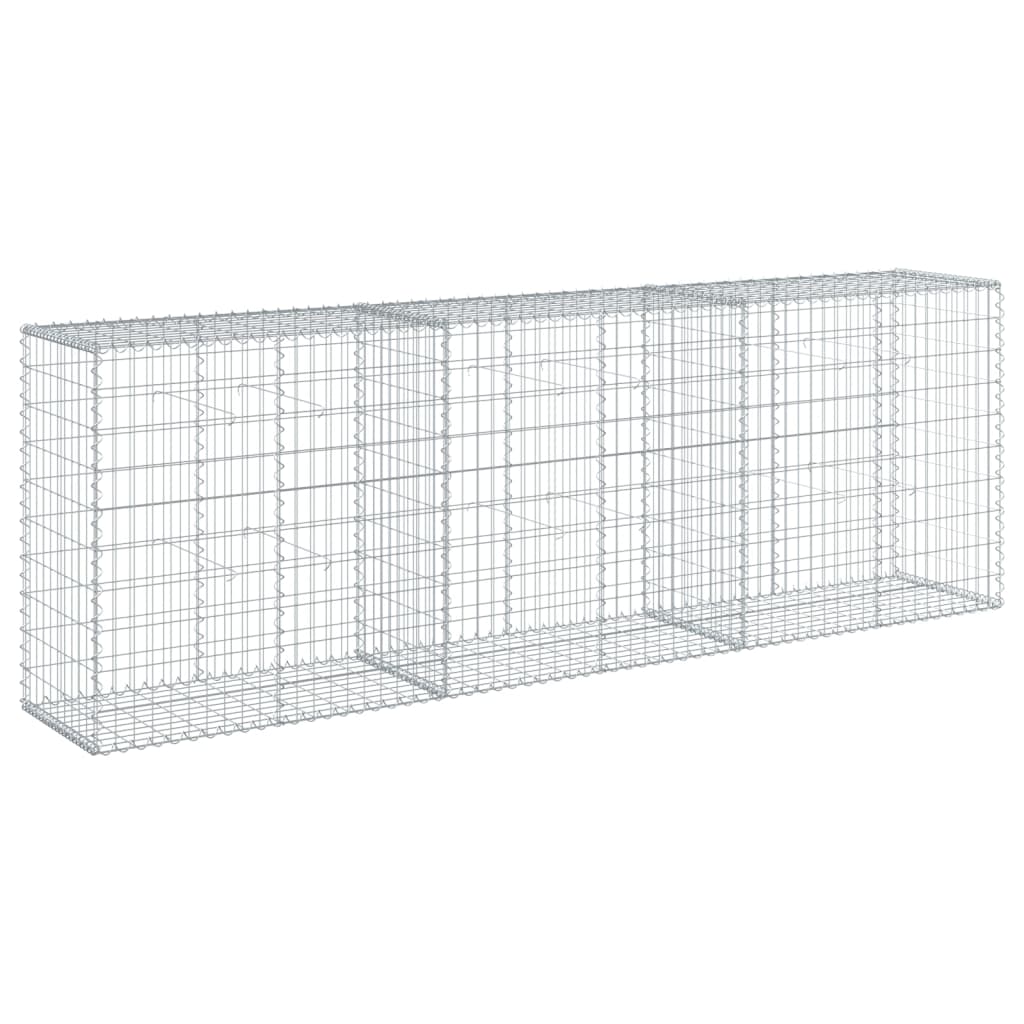 horganyzott vas gabion kosár fedéllel 300 x 50 x 100 cm