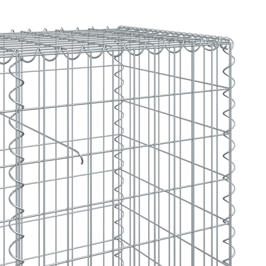 horganyzott vas gabion kosár fedéllel 300 x 50 x 100 cm
