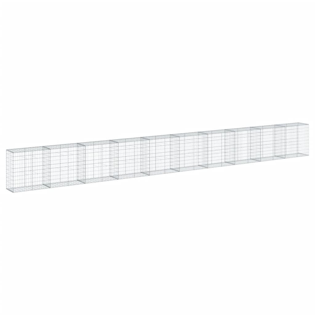 horganyzott vas gabion kosár fedéllel 1000 x 50 x 100 cm