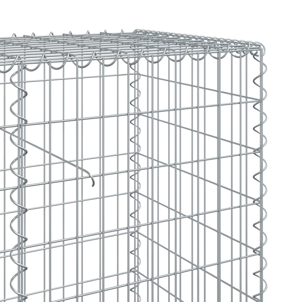 horganyzott vas gabion kosár fedéllel 1000 x 50 x 100 cm
