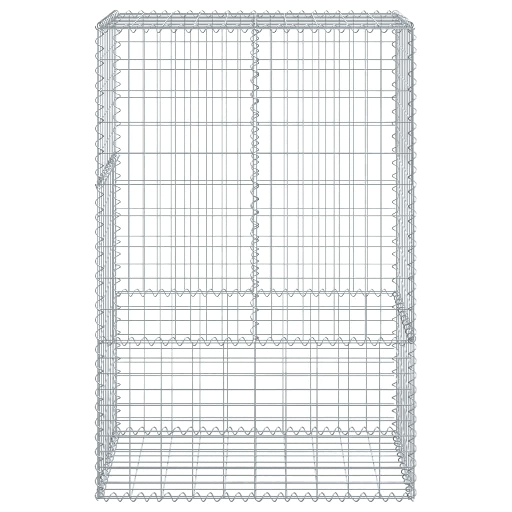 horganyzott vas gabion kosár fedéllel 100 x 50 x 150 cm