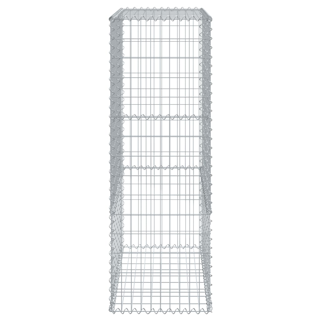 horganyzott vas gabion kosár fedéllel 100 x 50 x 150 cm