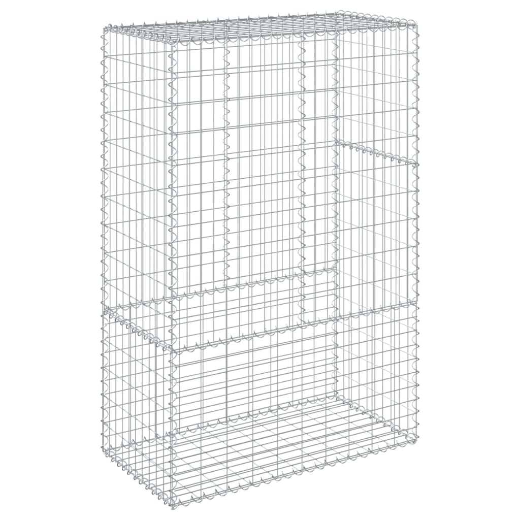horganyzott vas gabion kosár fedéllel 100 x 50 x 150 cm