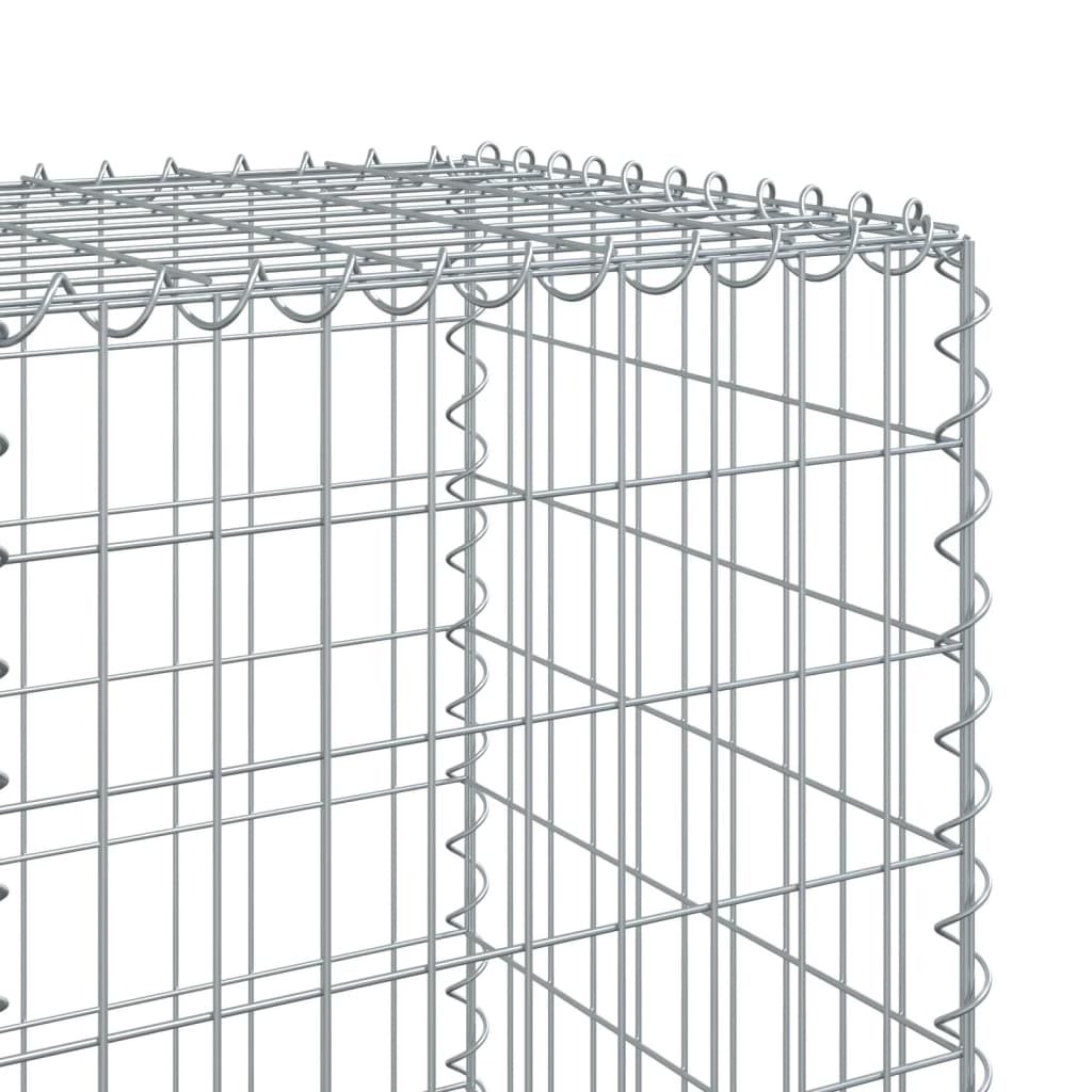 horganyzott vas gabion kosár fedéllel 100 x 50 x 150 cm