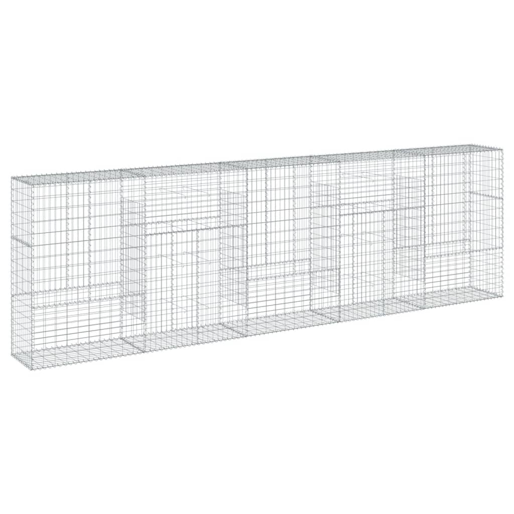 horganyzott vas gabion kosár fedéllel 500 x 50 x 150 cm
