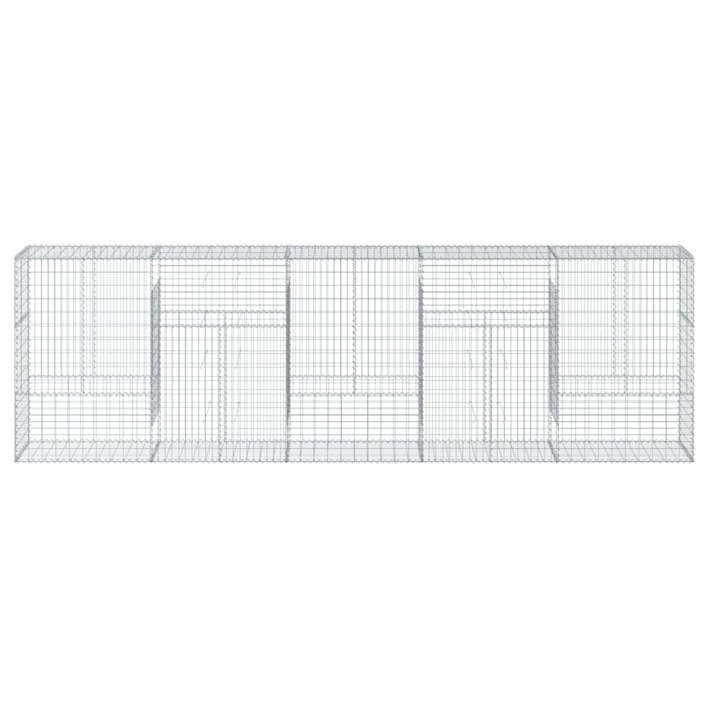 horganyzott vas gabion kosár fedéllel 500 x 50 x 150 cm