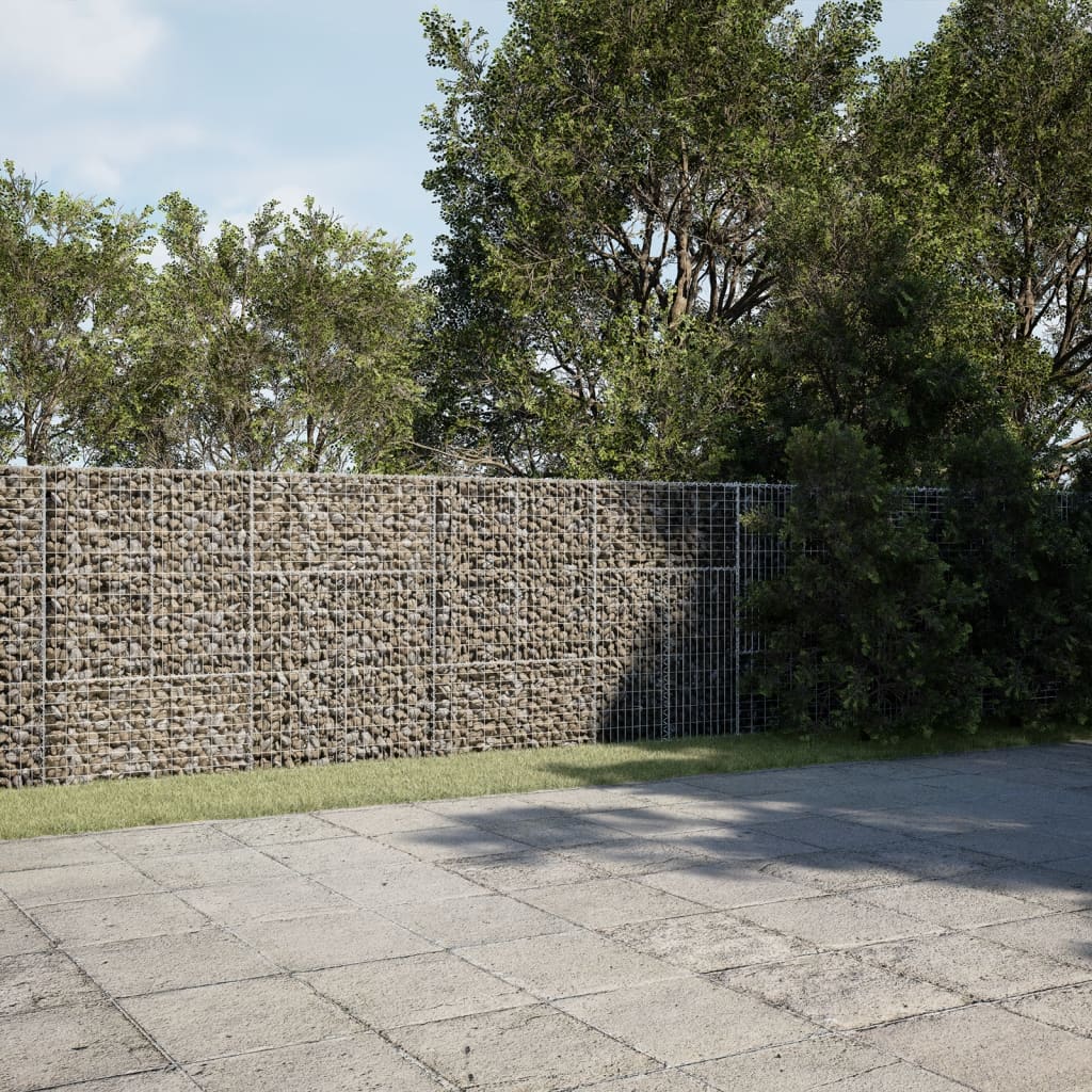 horganyzott vas gabion kosár fedéllel 500 x 50 x 150 cm
