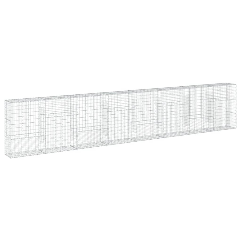 horganyzott vas gabion kosár fedéllel 800 x 50 x 150 cm