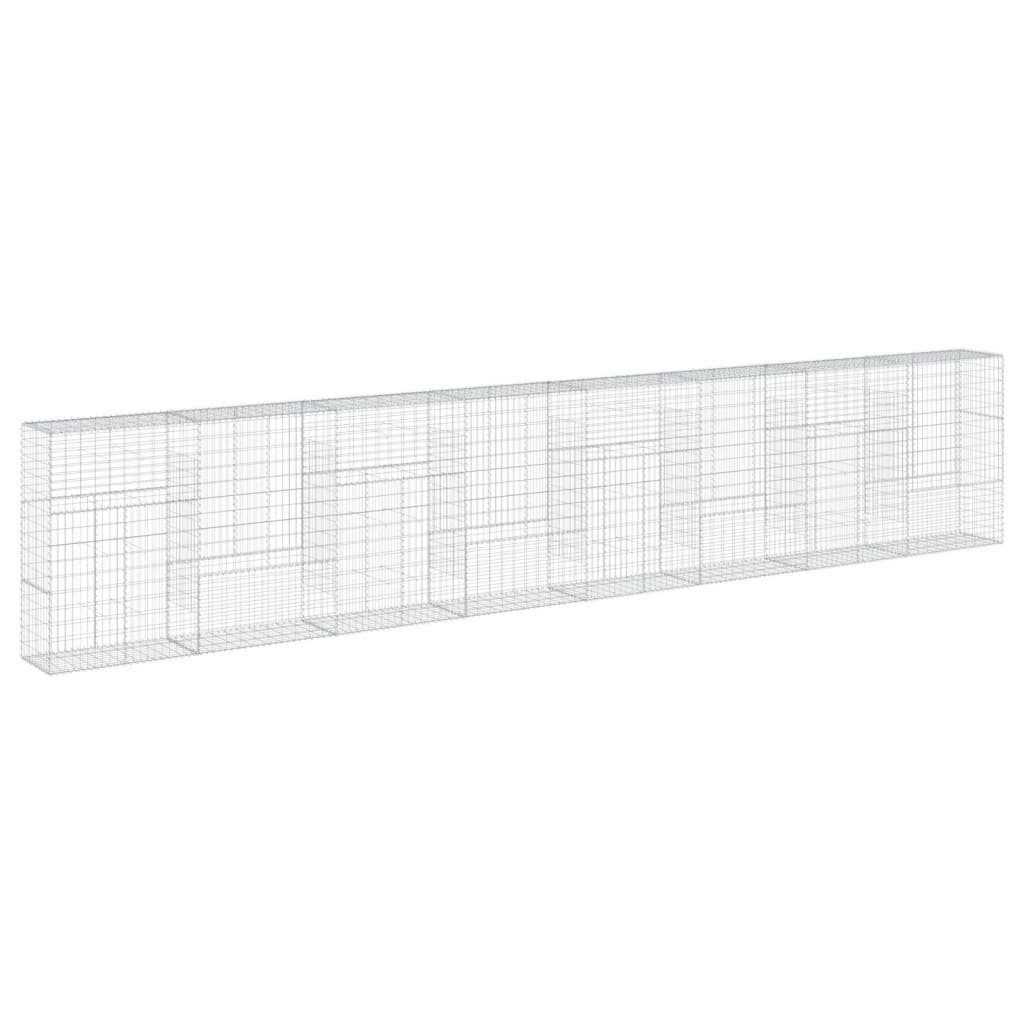 horganyzott vas gabion kosár fedéllel 800 x 50 x 150 cm