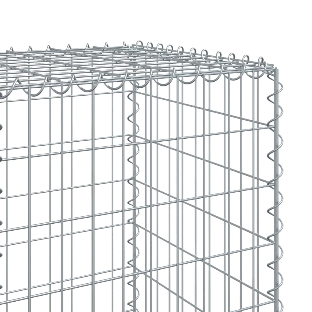 horganyzott vas gabion kosár fedéllel 800 x 50 x 150 cm