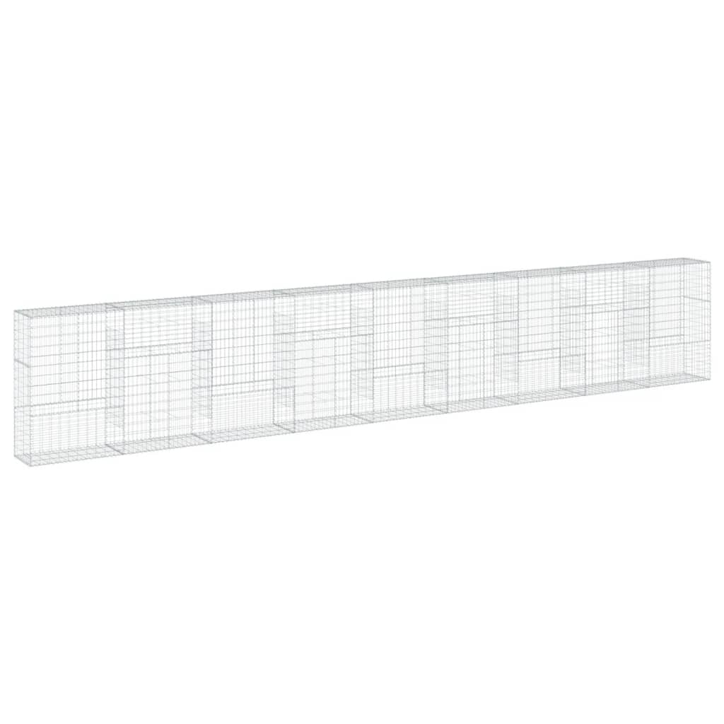 horganyzott vas gabion kosár fedéllel 900 x 50 x 150 cm