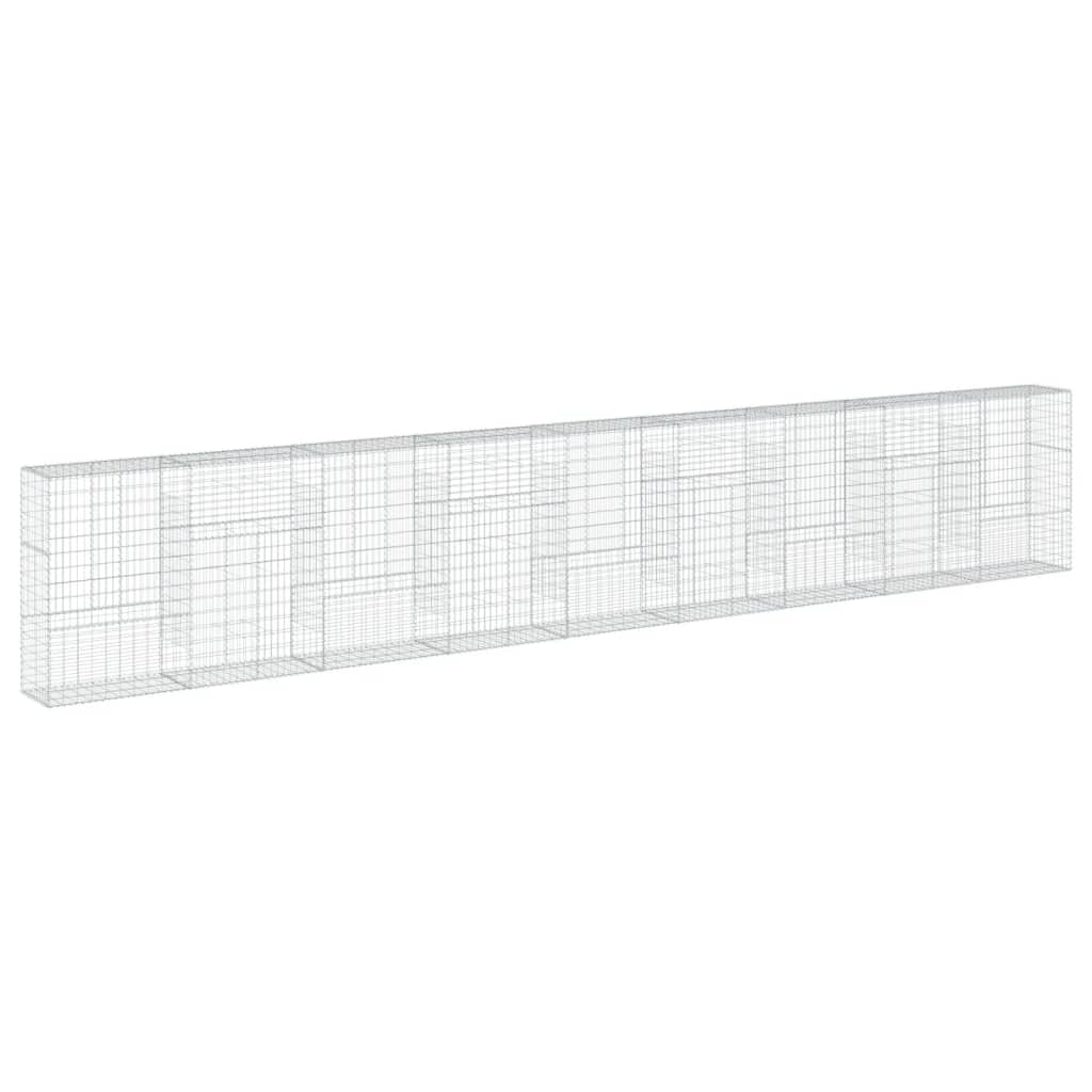 horganyzott vas gabion kosár fedéllel 900 x 50 x 150 cm