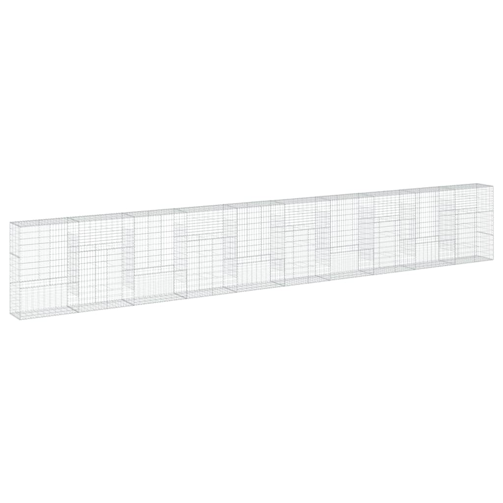 horganyzott vas gabion kosár fedéllel 1000 x 50 x 150 cm