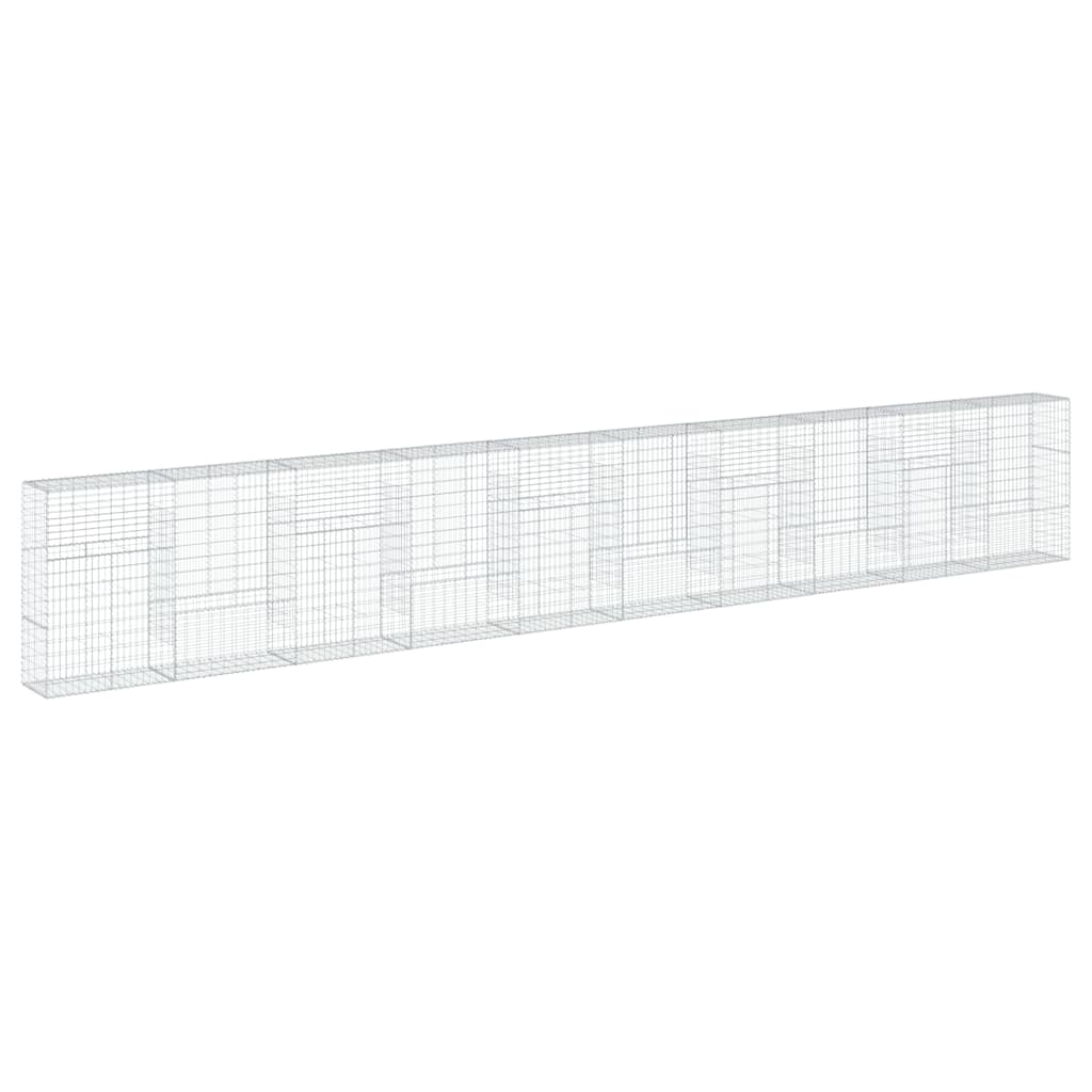 horganyzott vas gabion kosár fedéllel 1000 x 50 x 150 cm