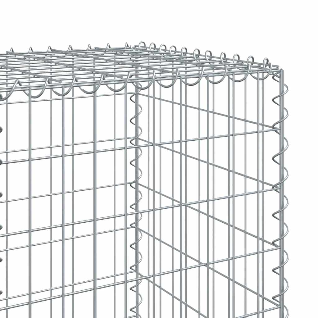 horganyzott vas gabion kosár fedéllel 1000 x 50 x 150 cm