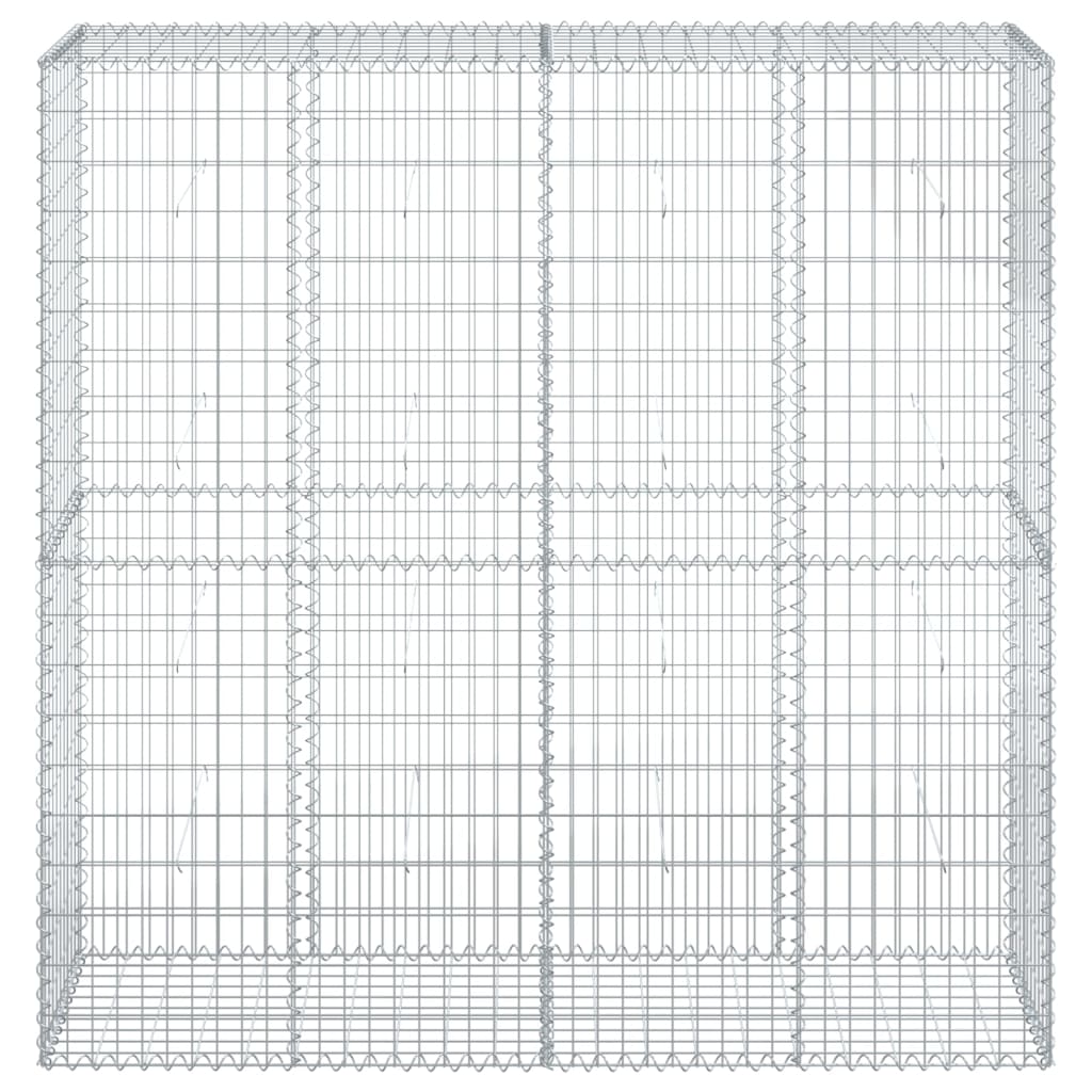 horganyzott vas gabion kosár fedéllel 200 x 50 x 200 cm