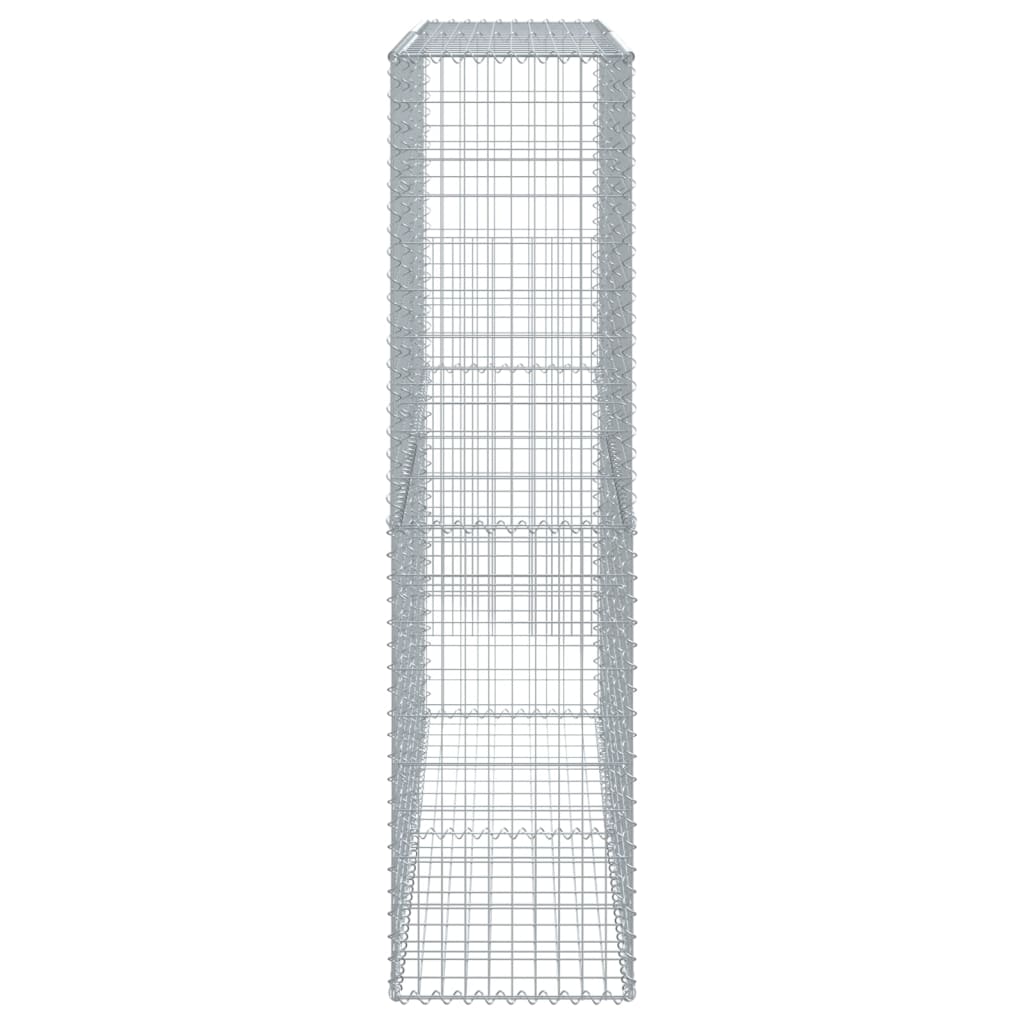 horganyzott vas gabion kosár fedéllel 200 x 50 x 200 cm