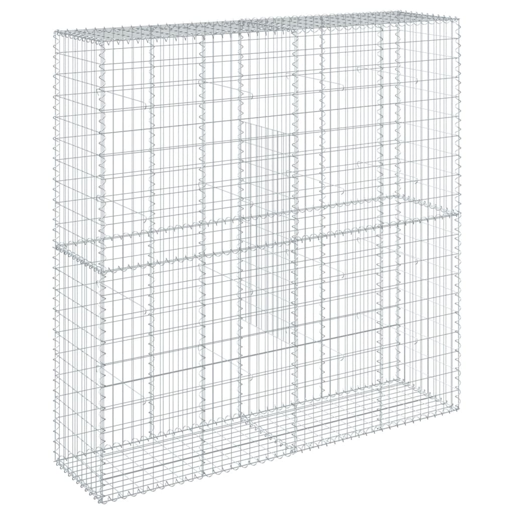 horganyzott vas gabion kosár fedéllel 200 x 50 x 200 cm