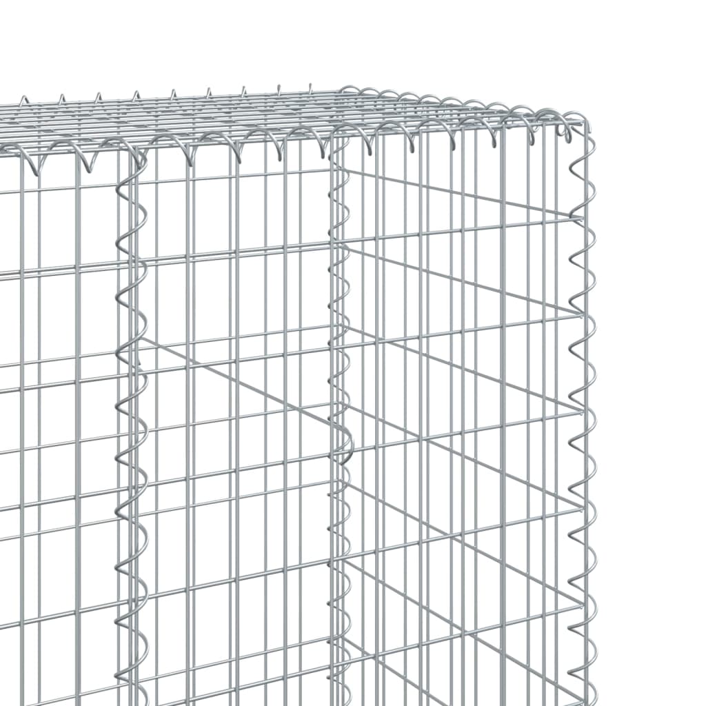 horganyzott vas gabion kosár fedéllel 600 x 50 x 200 cm