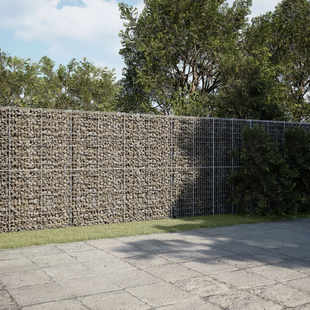 horganyzott vas gabion kosár fedéllel 600 x 50 x 200 cm