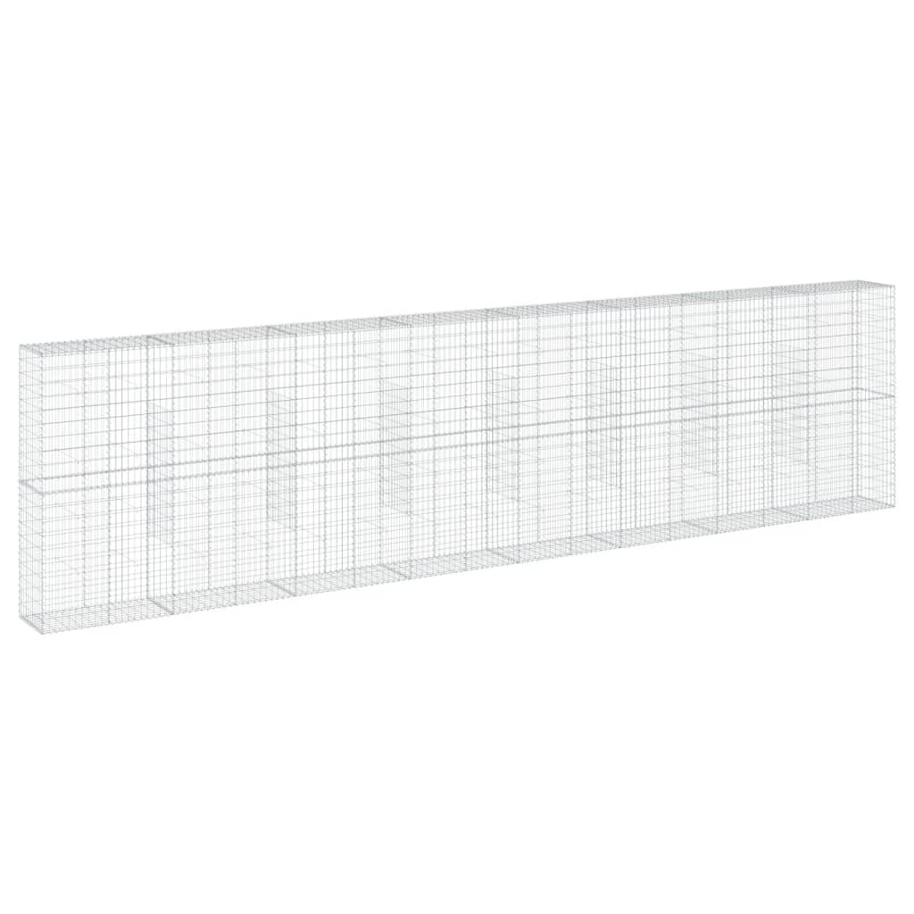 horganyzott vas gabion kosár fedéllel 800 x 50 x 200 cm