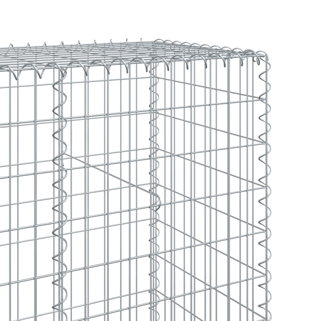 horganyzott vas gabion kosár fedéllel 800 x 50 x 200 cm