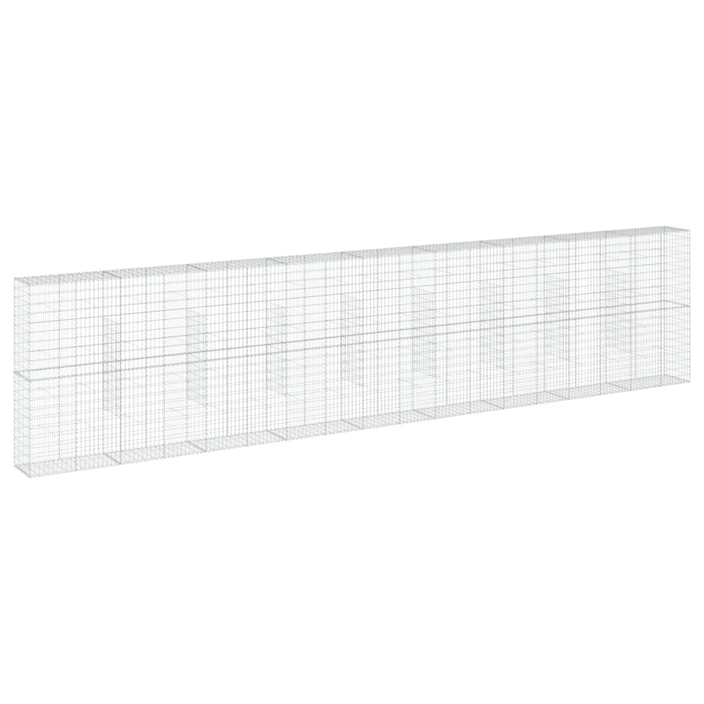 horganyzott vas gabion kosár fedéllel 900 x 50 x 200 cm