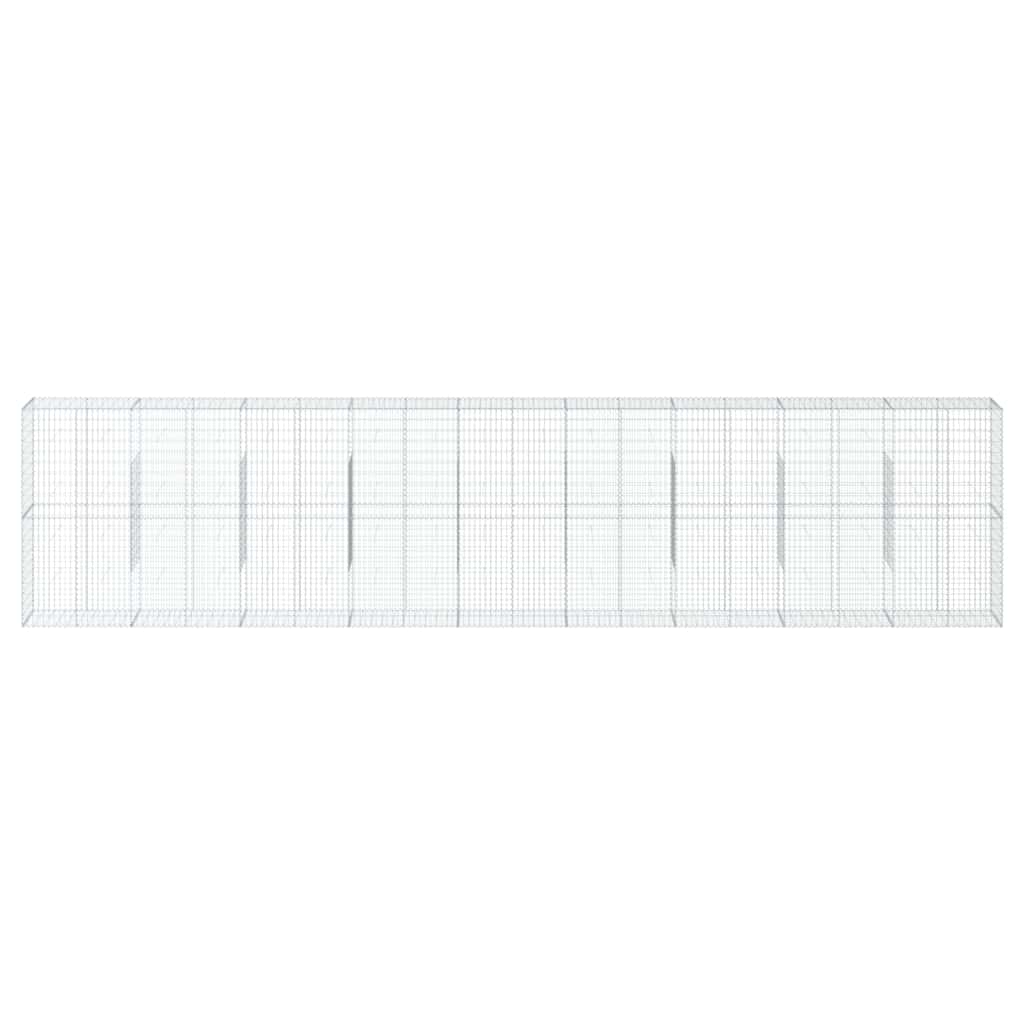 horganyzott vas gabion kosár fedéllel 900 x 50 x 200 cm
