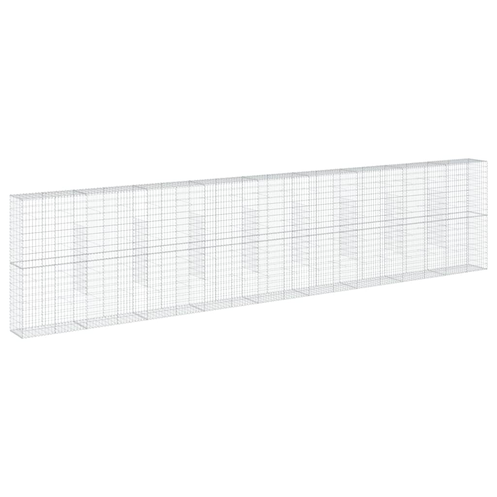 horganyzott vas gabion kosár fedéllel 900 x 50 x 200 cm