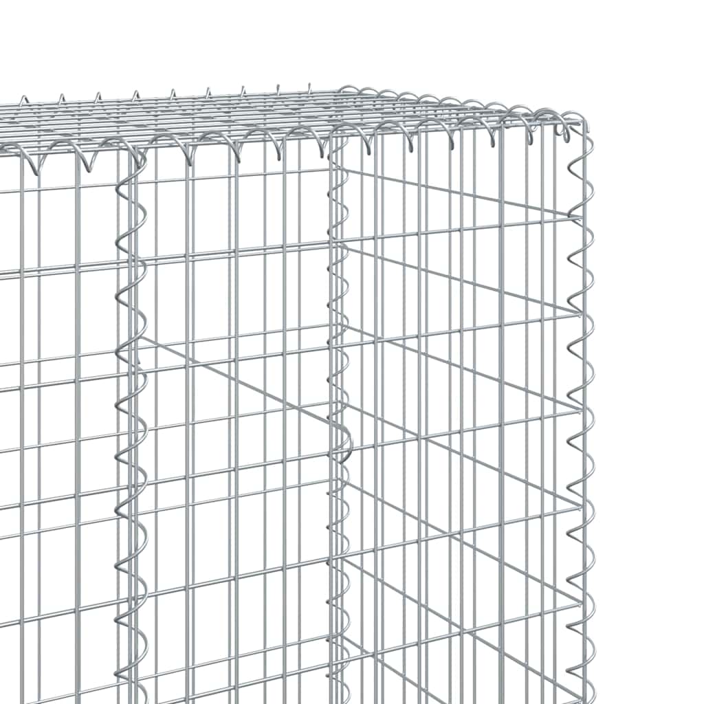 horganyzott vas gabion kosár fedéllel 900 x 50 x 200 cm