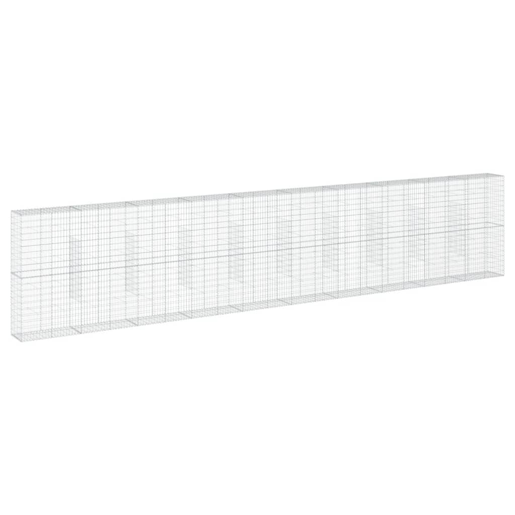 horganyzott vas gabion kosár fedéllel 1000 x 50 x 200 cm