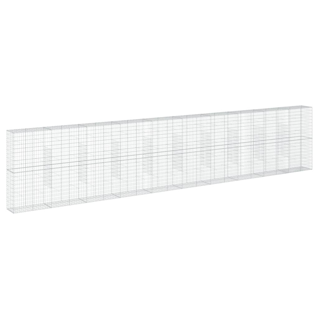 horganyzott vas gabion kosár fedéllel 1000 x 50 x 200 cm