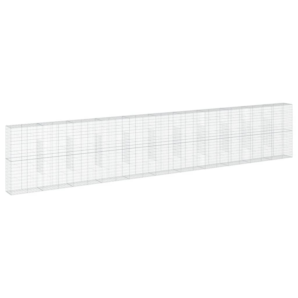 horganyzott vas gabion kosár fedéllel 1100 x 50 x 200 cm